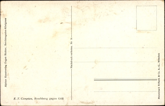 Artist PC Compton, ET , Boschberg versus Göll