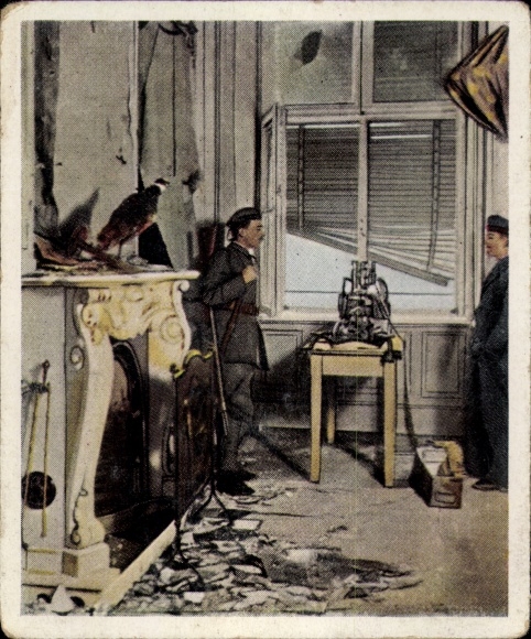 Sammelbild Die Nachkriegszeit Nr. 11, Dez. 1918, Kampf um das Berliner Schloss, MG-Stand
