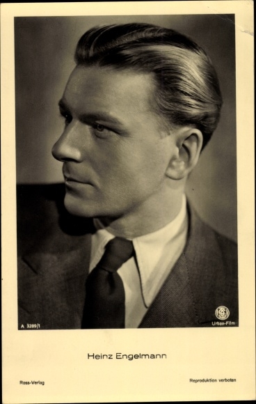 Postcard actor Heinz Engelmann, portrait