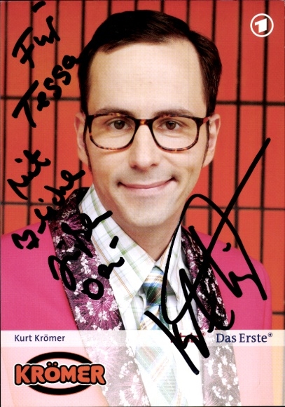 Postcard Comedian Kurt Krömer, Portrait, Autograph
