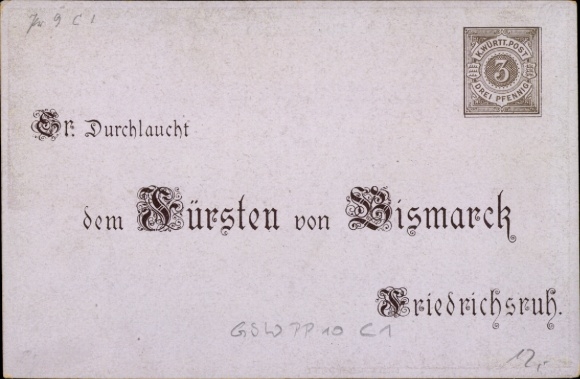 KP pocztowa Książę Otto von Bismarck, 80. urodziny 1 kwietnia 1895