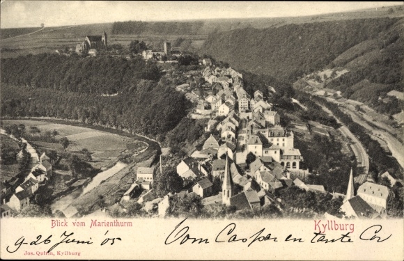 Ak Kyllburg in der Eifel Rheinland Pfalz, Blick vom Marienturm