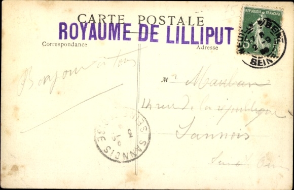 Postcard Kingdom of Liliput, Disguised Lilliputians, Director M Gerson