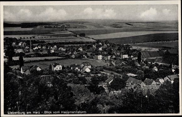 PC Liebenburg am Harz Lower Saxony, view of the town from the Hausmannsturm