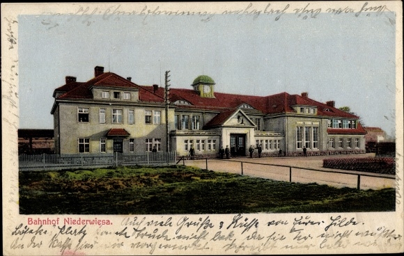 Ak Niederwiesa Sachsen, Bahnhof