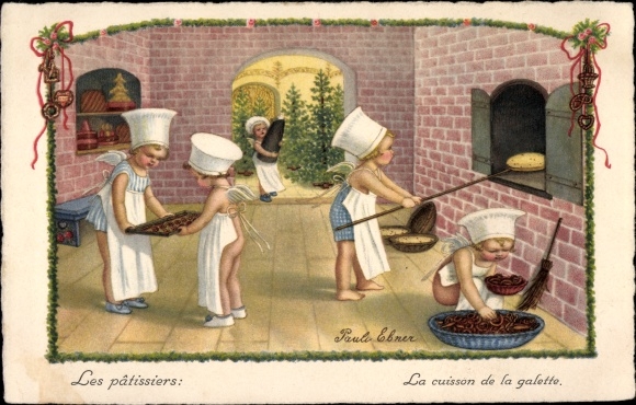 Artist PC Ebner, Pauli, Les patissiers, Engel, Backstube
