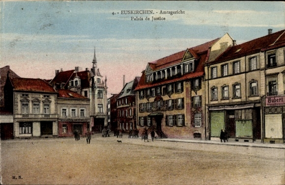 Postcard Euskirchen North Rhine-Westphalia, District Court, Palais de Justice, Bubert, historic houses,...