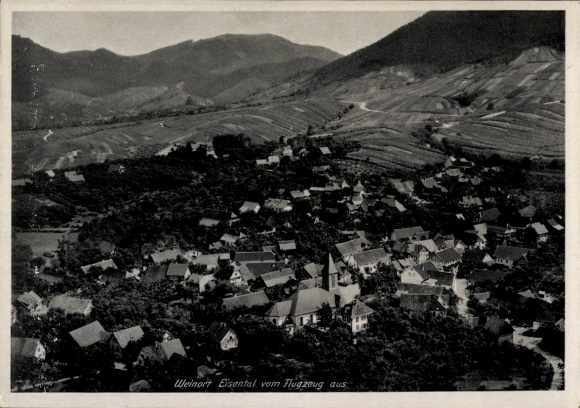 Ak Eisental Bühl in Baden Schwarzwald, Fliegeraufnahme