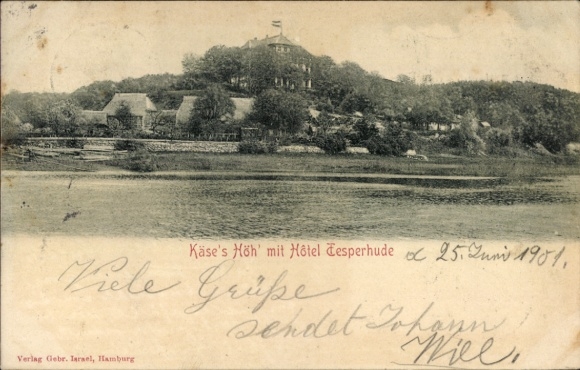 Postcard Tesperhude Geesthacht on the Elbe, Hotel, Käse's Höh'