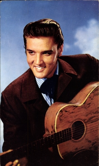 KP aktor i piosenkarz Elvis Presley, portret, gitara
