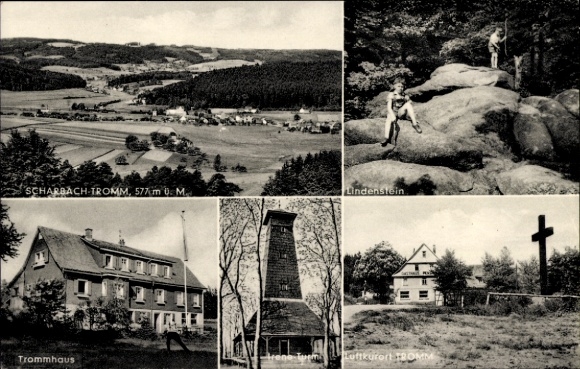 Ak Scharbach Tromm Grasellenbach in Hessen, Lindenstein, Trommhaus, Irene Turm