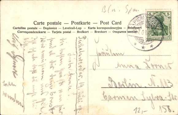 Postcard Berlin Spandau Wilhelmstadt Pichelswerder, Restaurant Inselgarten