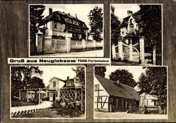 Postcard Neuglobsow Stechlin Brandenburg, FDGB holiday homes
