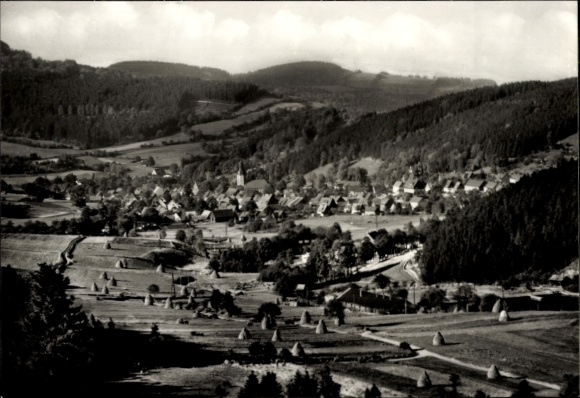 Postcard Geising Altenberg in the Ore Mountains, general view
