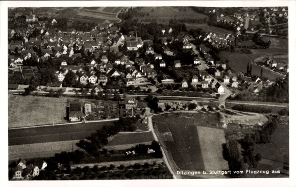 Ak Ditzingen in Württemberg, Luftaufnahme