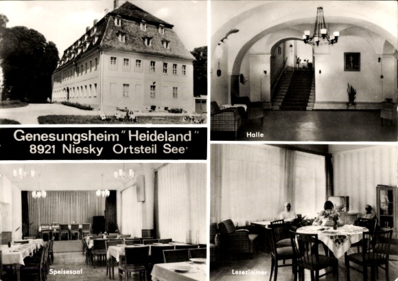Postcard See Niesky in Upper Lusatia, Heideland convalescent home
