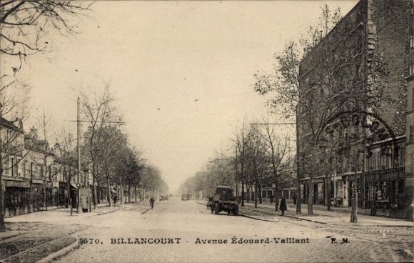 Postcard Billancourt Hauts de Seine, Avenue Édouard Vaillant