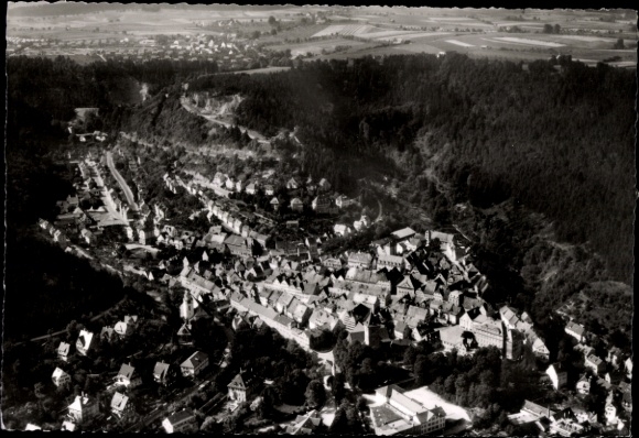 Ak Oberndorf am Neckar, Luftaufnahme