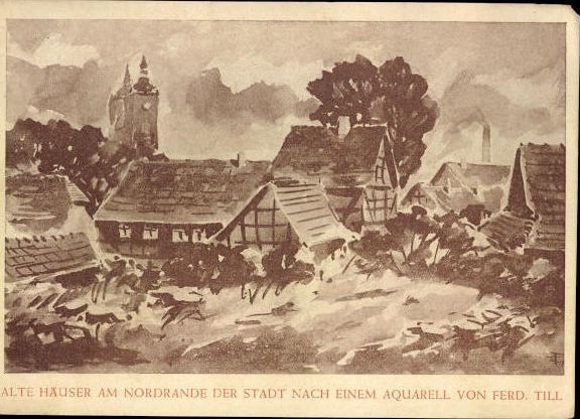 6 Ak im Umschlag, Seehausen in der Altmark,Aquarell von Ferd. Till, 800 Jahrfeier