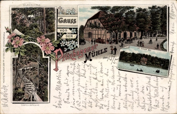 litho Pritzhagen Oberbarnim Markisch Oderland, Zilverkegel, Duivelsbrug, Grote Tornowsee