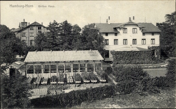 Postcard Hamburg Mitte Horn, White House