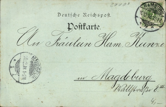 Postcard Hamburg Mitte Horn, Rauhes Haus, Schoolhouse