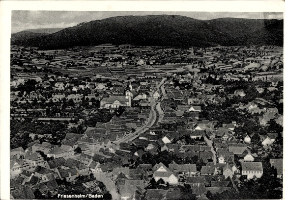 Ak Friesenheim in Baden, Fliegeraufnahme