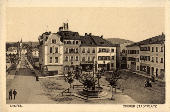 Ak Laufen Salzach im Berchtesgadener Land, Oberer Stadtplatz