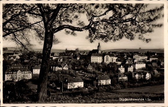 Postcard Dippoldiswalde in the Eastern Ore Mountains, general view of the town