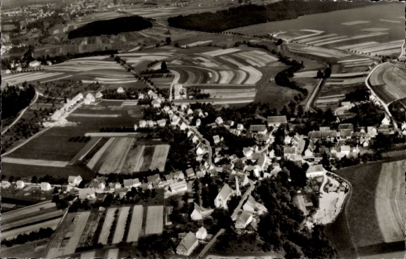 Postcard Lauffen am Neckar, aerial photograph