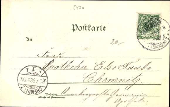 Chromo-Litho Schwarzenberg in the Ore Mountains of Saxony, Galgenberg, Bad Ottenstein, King Albert Tower