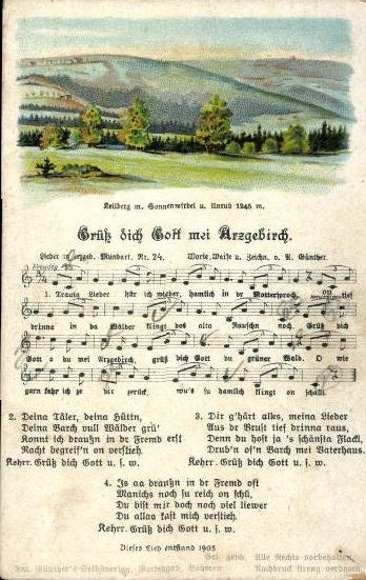 30 individual song cards, Anton Günther