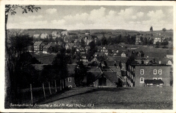 Ak Ernstthal am Rennsteig Lauscha in Thüringen, Blick auf Ernstthal, Sommerfrische, Häuser, Lands