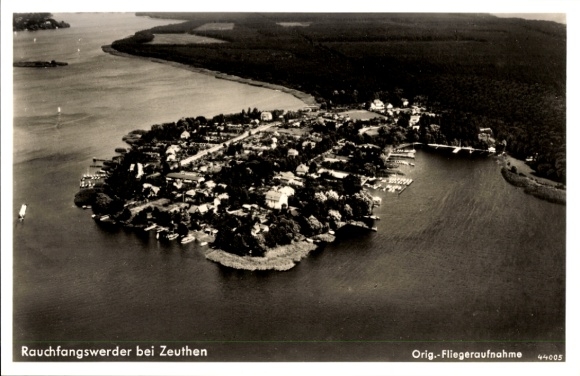 Ak Berlin Köpenick Schmöckwitz Rauchfangswerder, luchtfoto