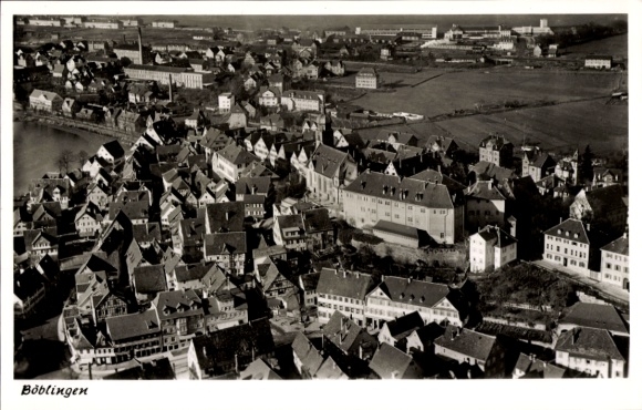 Ak Böblingen in Württemberg, Luftaufnahme von Häusern, Stadtansicht, Böblingen