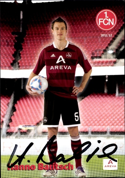 Autograph card footballer Hanno Balitsch, 1. FC Nuremberg, autograph