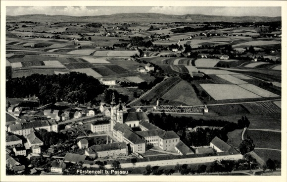 Postcard Fürstenzell in Lower Bavaria, Panorama, Children's Home St. Maria, aerial photograph