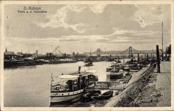 Ak Ruhrort Duisburg im Ruhrgebiet, Hafenfähre