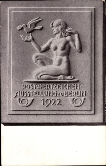 KP papeterii Berlin, wystawa znaczków pocztowych 1922, plastik, cielisty, gołąb pocztowy, PP 62 C1/01