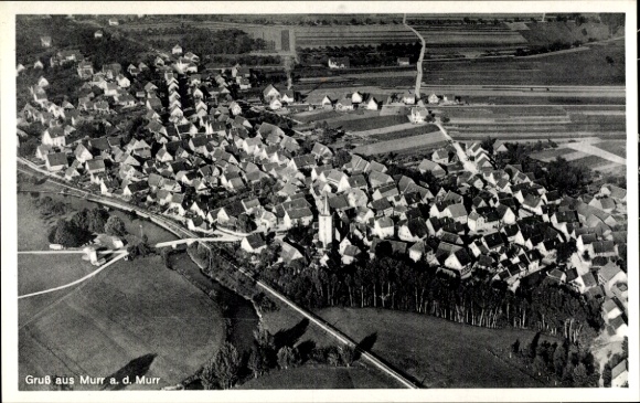 Postcard Murr an der Murr Württemberg, aerial photograph