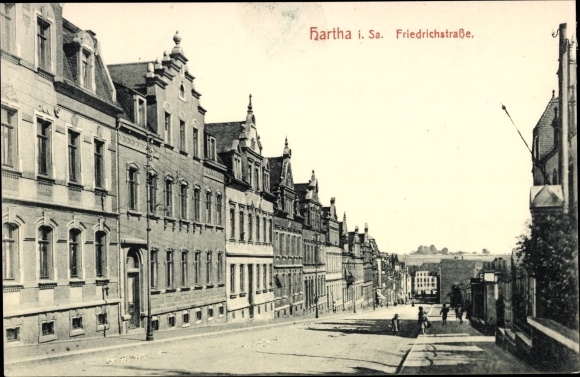 Ak Hartha in Sachsen, Friedrichstraße