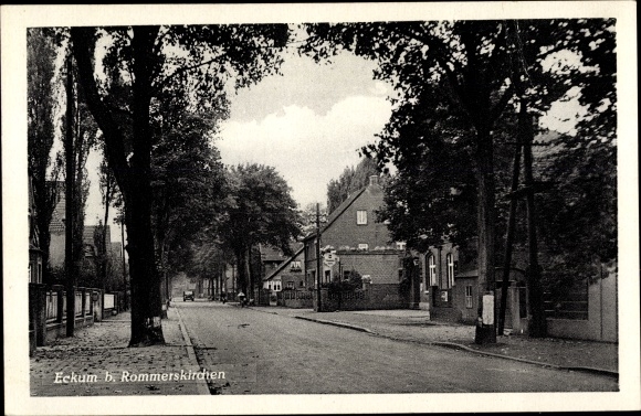 Ansichtkaart Eckum Rommerskirchen Noordrijn-Westfalen, straatdeel