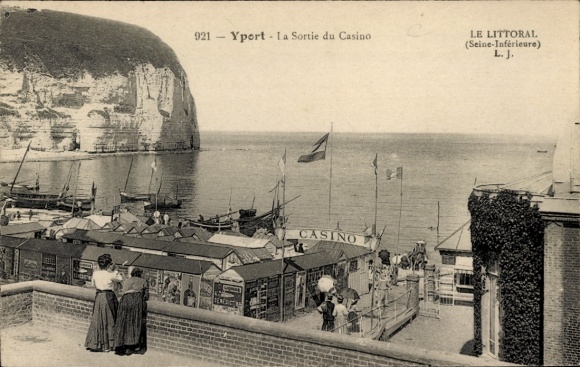 Postcard Yport Seine Maritime, Casino Entrance