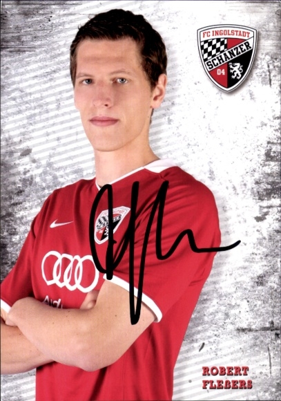 Autogrammkarte Fußballer Robert Flebers, FC Ingolstadt, Autogramm