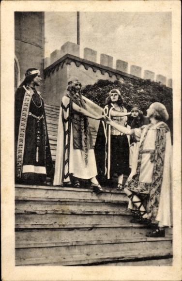 Ak Tecklenburg in Westfalen, Heimatspiele, Nibelungen, Schauspieler