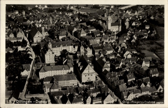 Ak Dillingen an der Donau, Fliegeraufnahme