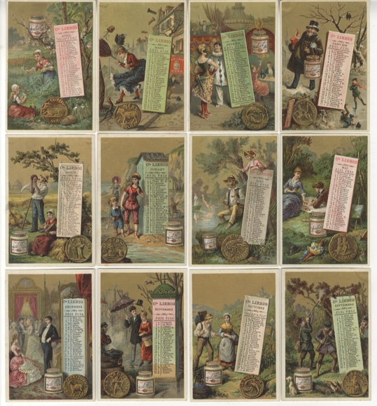 Liebig Pictures Series A 81 Calendar I from 1887 1884 - 1887