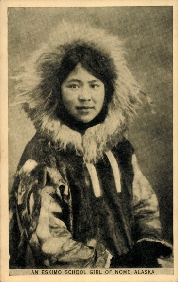 PC Nome Alaska USA, Een Eskimo Schoolmeisje