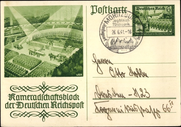 Ganzsachen Ak Kameradschaftsblock der Deutschen Reichspost, PP 9 C