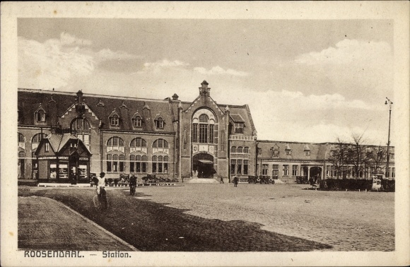 Postcard Roosendaal North Brabant Netherlands, station
